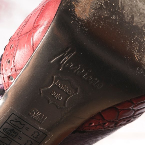 Marciano, Multi Colored, Ankle Strap, Open Toe Pump, Size 5.5 - Picture 7 of 7